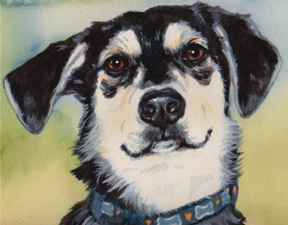 Dog Watercolor Carol Wells