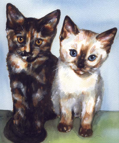 Kitten Watercolor Carol Wells