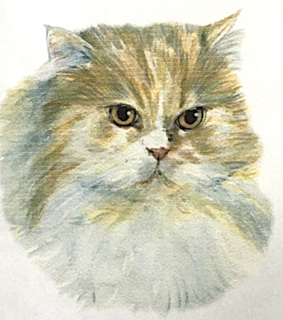 Cat Watercolor Carol Wells