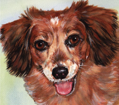 Pug Dog Watercolor Pet Portrait Carol Wells