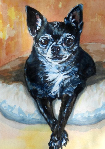 Chihuahua Dog Watercolor Carol Wells