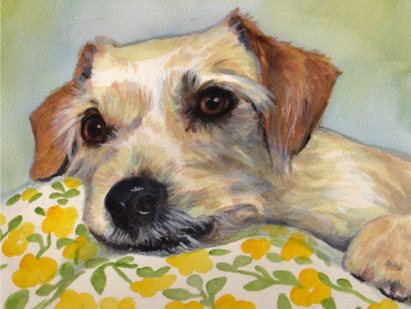 Dog Watercolor Carol Wells