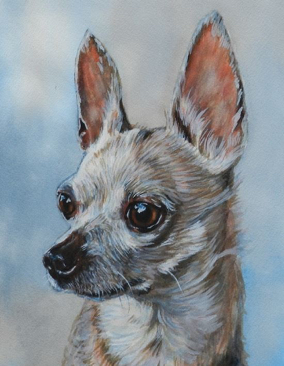 Chihuahua Dog Watercolor Carol Wells
