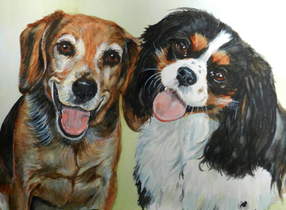 Dogs Watercolor Carol Wells