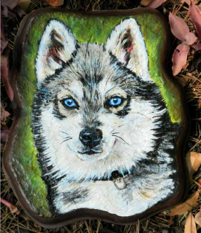 Malamute Dog Watercolor Carol Wells